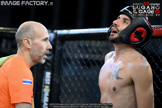 2023-12-02 Lugano in the Cage 6 01016 Kickboxing - Alfred Maccagni-Filippo Pfister
